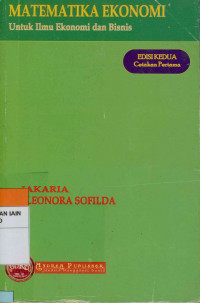 Image of Matematika ekonomi : Untuk ilmu ekonomi dan bisnis Edisi Kedua