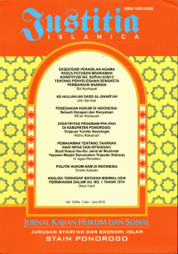 Image of Justitia ISLAMICA : Jurnal Kajian Hukum dan Sosial