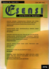 Image of ESENSI: JURNAL BISNIS DAN MANAJEMEN