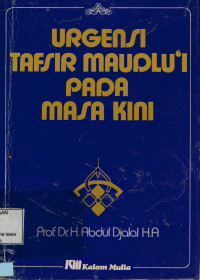 Image of Urgensi tafsir maudlu'i papa masa kini