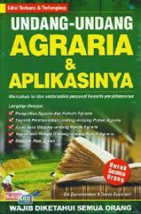 Image of Undang-Undang agraria & aplikasinya